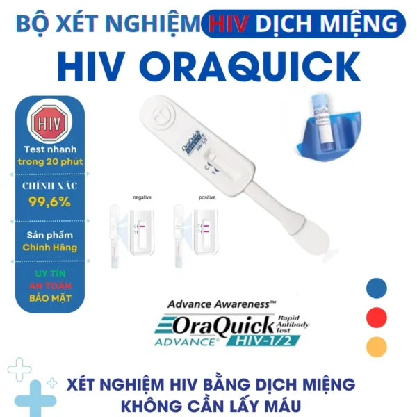Bộ test xét nghiêmk HIV OraQuick - Xét nghiệm HIV bằng dịch miệng tại nhà