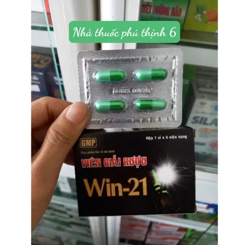Combo 5 vỉ giải rượu bia Win -21 ,vỉ 4 viên