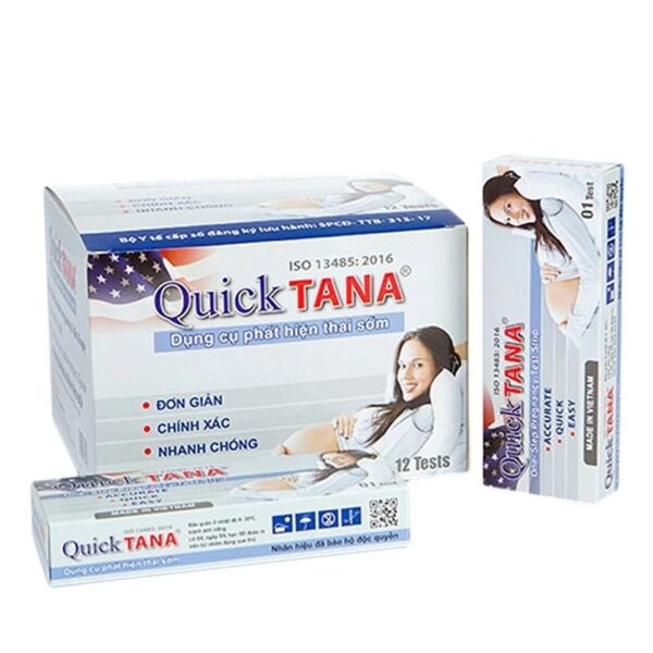 Que thử thai QuickTana - nhanh, chính xác, phát hiện thai sớm, sản phẩm chính hãng (1 QUE)