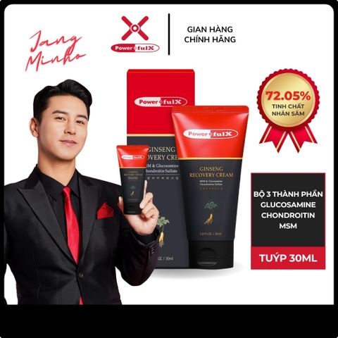 Kem Nóng Xoa Bóp Nhân Sâm Hàn Quốc Giảm Đau Mỏi Cơ Bắp Powerful-X Ginseng Recovery Cream Tuýp 30ml